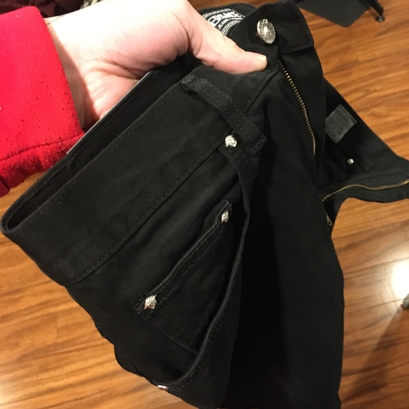 Versace Couture Black Denim Straight Leg Jeans - Picture 3 of 4